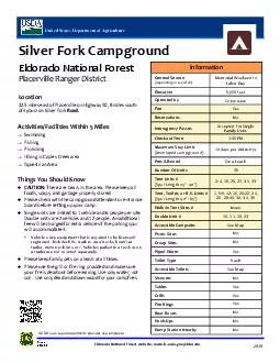 Silver Fork CampgroundEldorado National Forest District: Placerville R