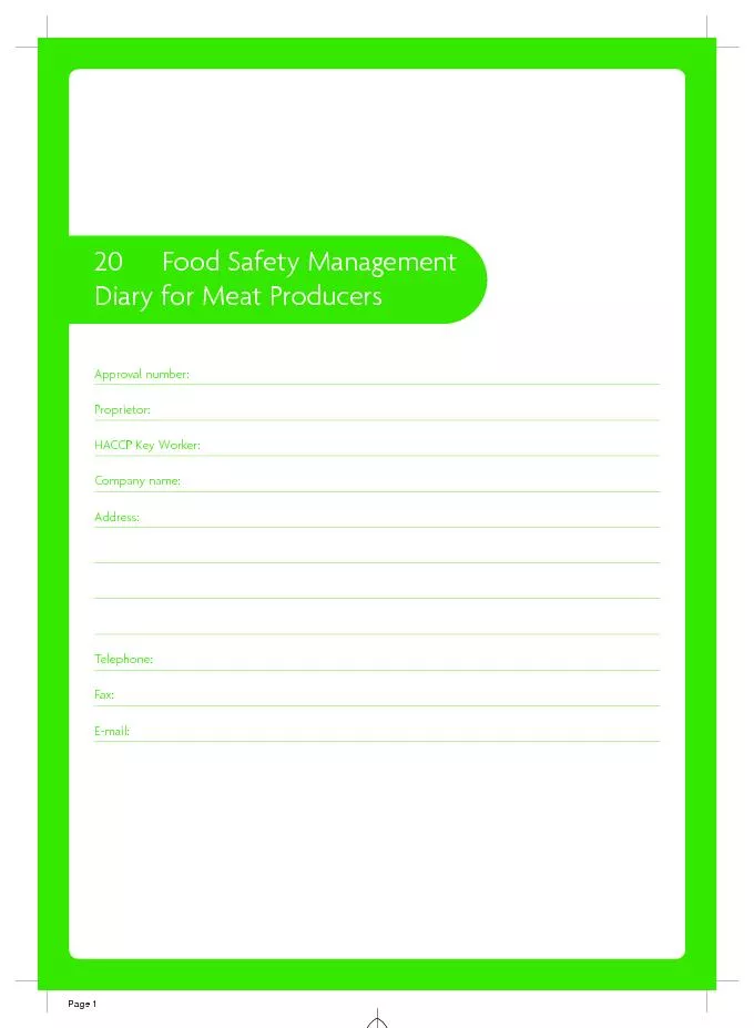 20Food Safety Management Diary for Meat Producers