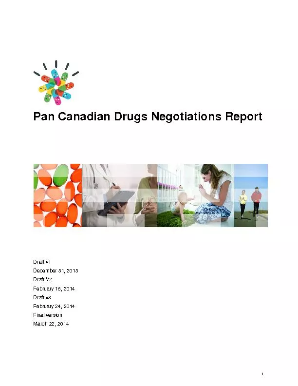 Pan Canadian Drugs Negotiations Report