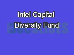 Intel Capital Diversity Fund