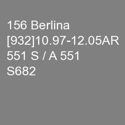 156 Berlina [932]10.97-12.05AR 551 S / A 551 S682