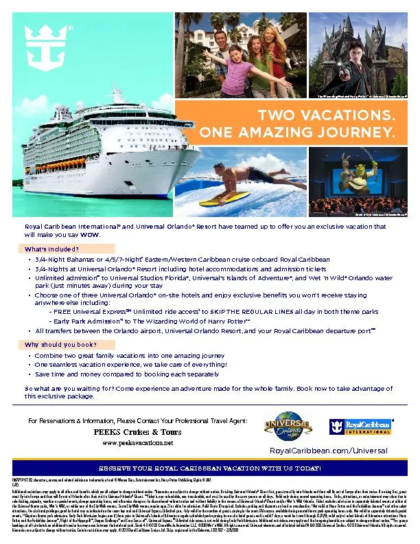 RESERVE YOUR ROYAL CARIBBEAN VACATION WITH US TODAY!