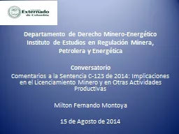 Departamento de Derecho Minero-Energético