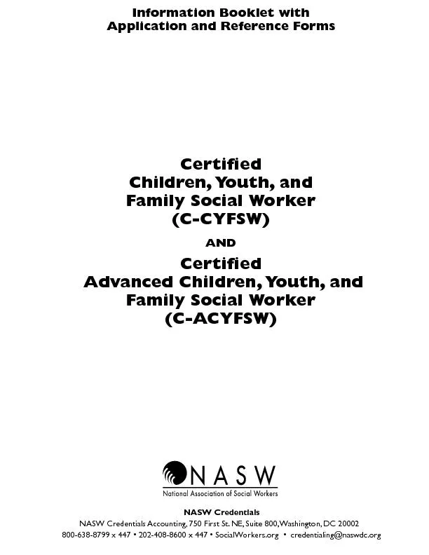 Certied Children, Youth, and Family Social Worker Certied  Advanced