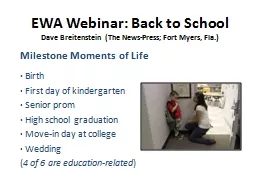 EWA Webinar: Back to School