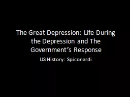 The Great Depression: Life During the Depression and The Go