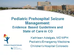 Pediatric Prehospital Seizure