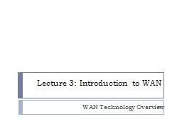 WAN Technology Overview