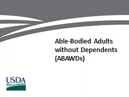 Able-Bodied Adults without Dependents (ABAWDs)
