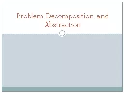 Problem Decomposition