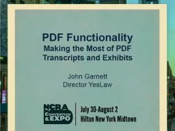 PDF Functionality