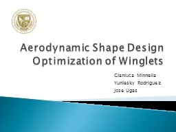 Aerodynamic Shape Design Optimization of Winglets
