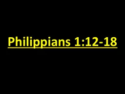 Philippians 1:12-18