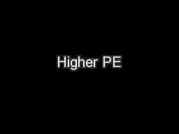 Higher PE