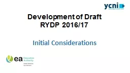 Development of Draft RYDP 2016/17