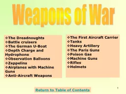 1 Weapons of War