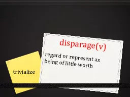 disparage(v)