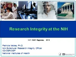 Research Integrity at the NIH