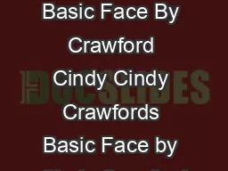 Cindy Crawfords Basic Face By Crawford Cindy Cindy Crawfords Basic Face by Cindy Crawford