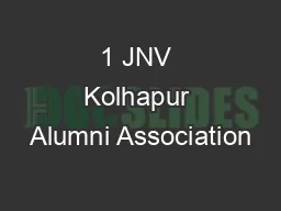 1 JNV Kolhapur Alumni Association