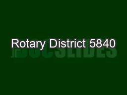Rotary District 5840