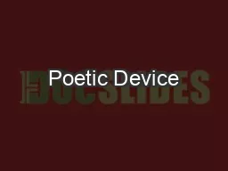 Poetic Device #12!