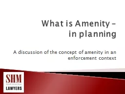 What is Amenity –