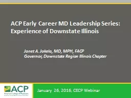 ACP Early Career MD Leadership Series: Experience of Downst