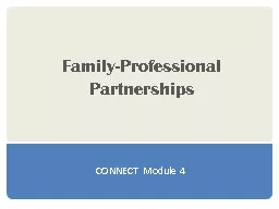 Family-Professional Partnerships