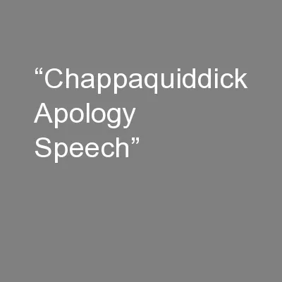 “Chappaquiddick Apology Speech”