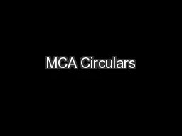MCA Circulars