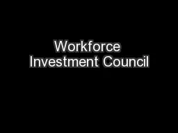 Workforce Investment Council