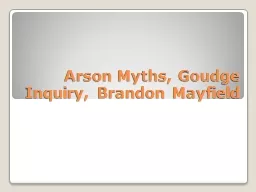 Arson Myths,