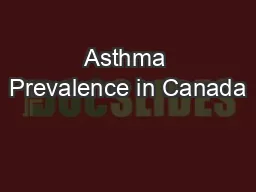 Asthma Prevalence in Canada