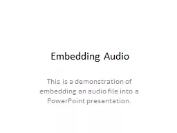 Embedding Audio