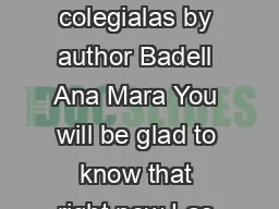 Las nuevas colegialas By Badell Ana Mara Do you need the book of Las nuevas colegialas