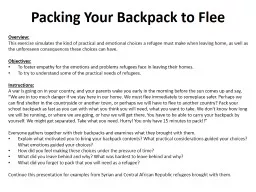 Packing Your Backpack to