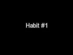 Habit #1