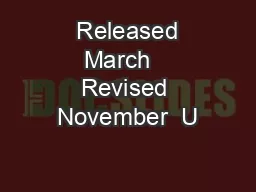  Released March   Revised November  U