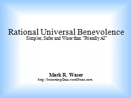 Rational Universal Benevolence