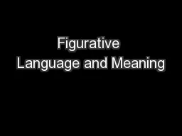 Figurative Language and Meaning