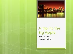 A Trip to the Big Apple