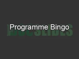 Programme Bingo