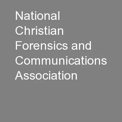 National Christian Forensics and Communications Association
