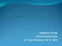 Introduction to Blackboard