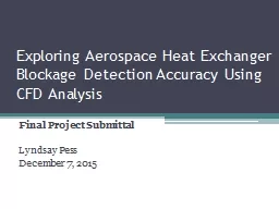 Exploring Aerospace Heat Exchanger Blockage