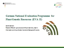 German National Evaluation Programme