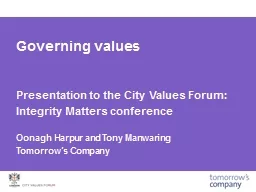 Governing values