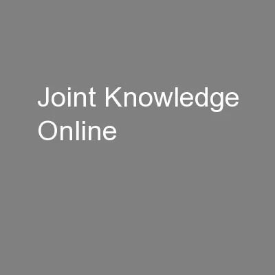 Joint Knowledge Online