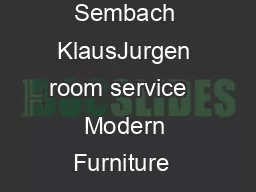 Contemporary Furniture By Sembach KlausJurgen room service   Modern Furniture  Designer Italian